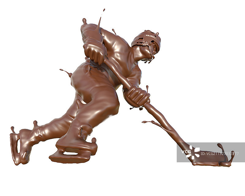 巧克力质感跳台滑雪图片素材