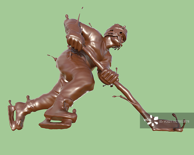 巧克力质感跳台滑雪图片素材