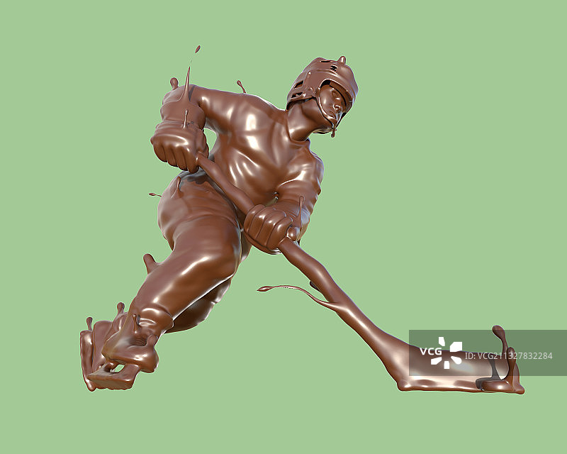 巧克力质感跳台滑雪图片素材