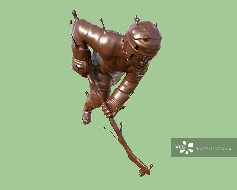 巧克力质感跳台滑雪图片素材