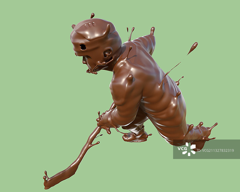 巧克力质感跳台滑雪图片素材