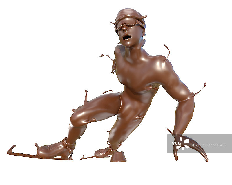 巧克力质感跳台滑雪图片素材