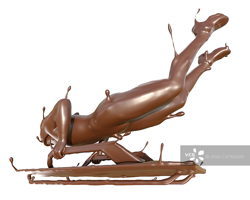 巧克力质感跳台滑雪图片素材