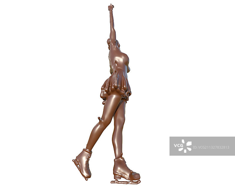 巧克力质感跳台滑雪图片素材