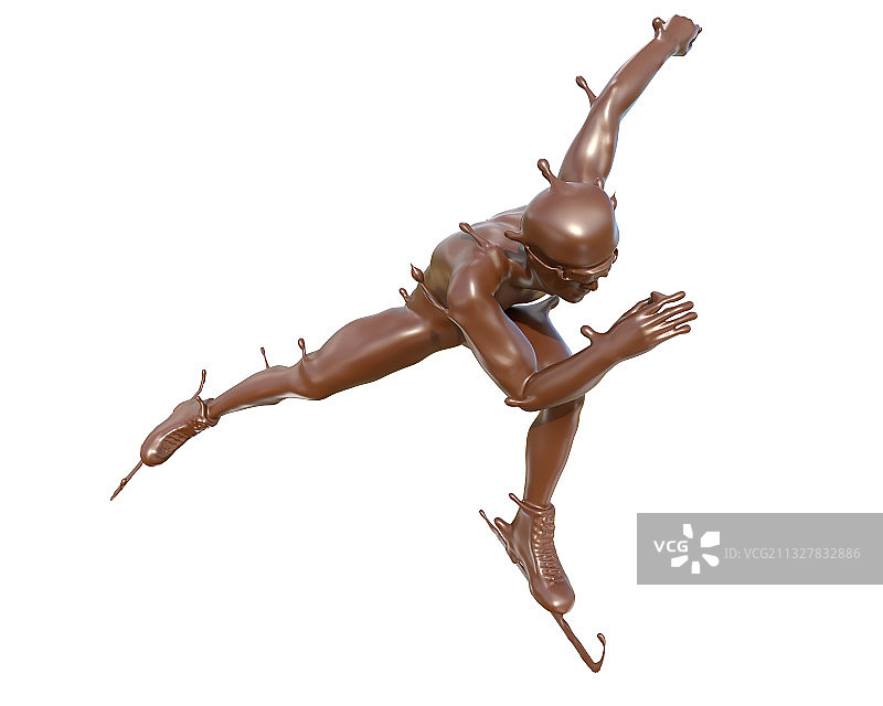 巧克力质感跳台滑雪图片素材