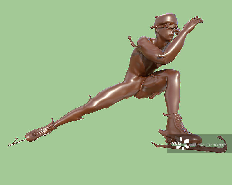 巧克力质感跳台滑雪图片素材