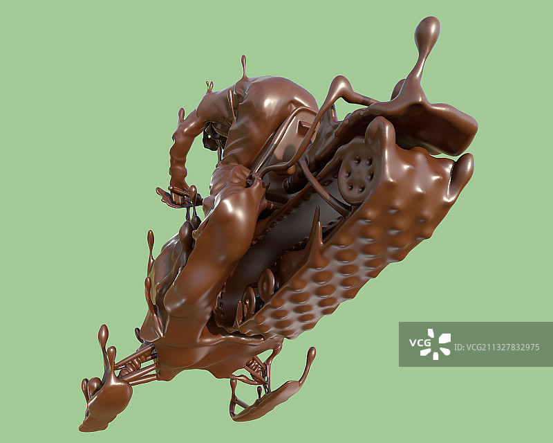 巧克力质感跳台滑雪图片素材