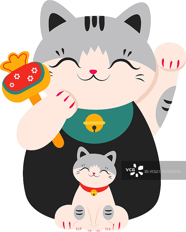 日式招财猫好运象征图片素材