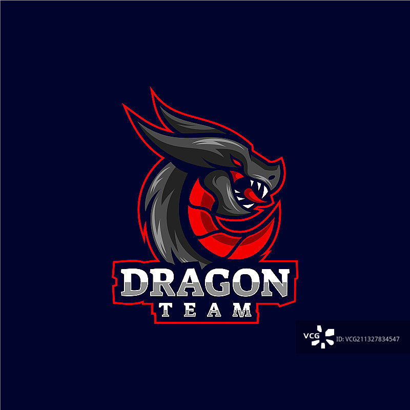 龙形电竞运动风格Logo图片素材