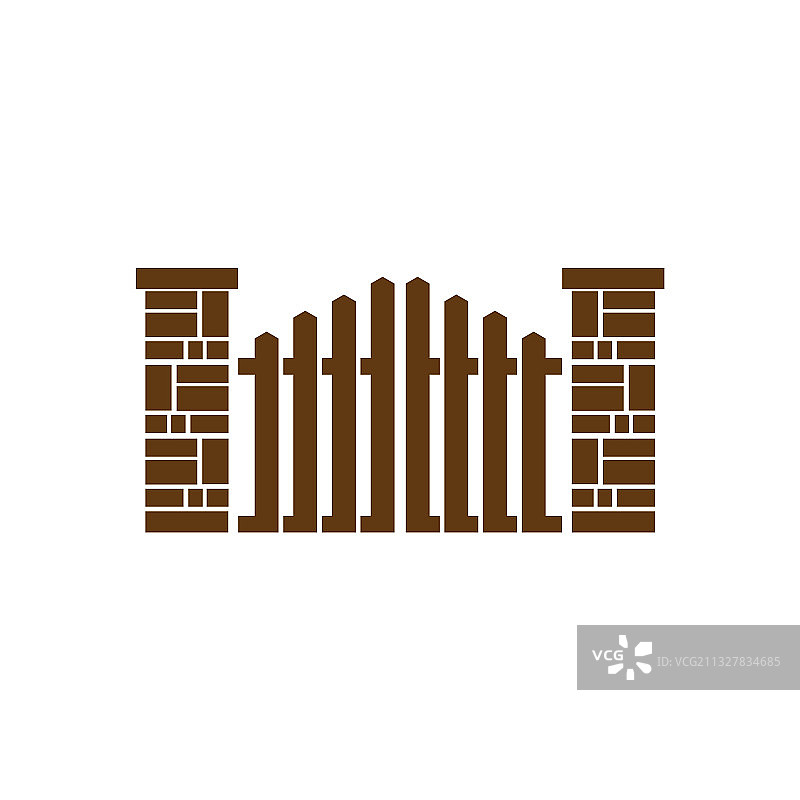 栅栏图标logo设计模板图片素材