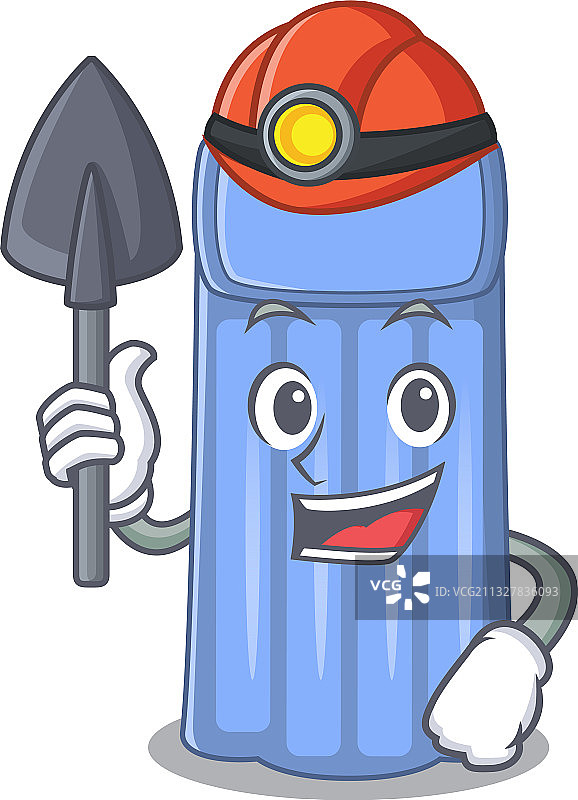 水床矿工卡通设计理念图片素材