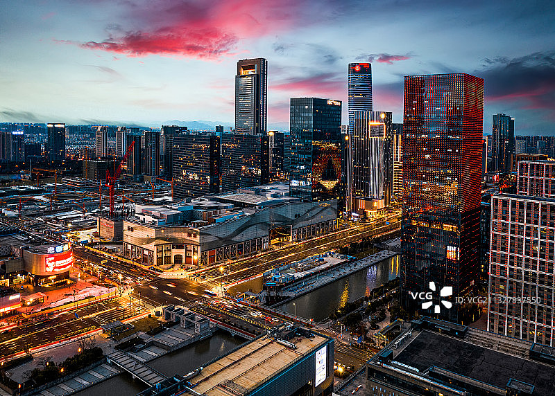 宁波东部新城阪急航拍图片素材