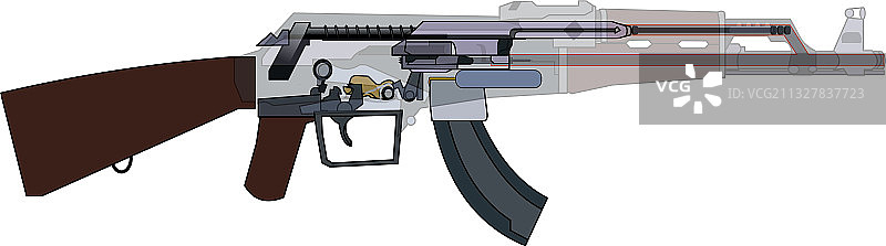 AK-47步枪外部零件图片素材