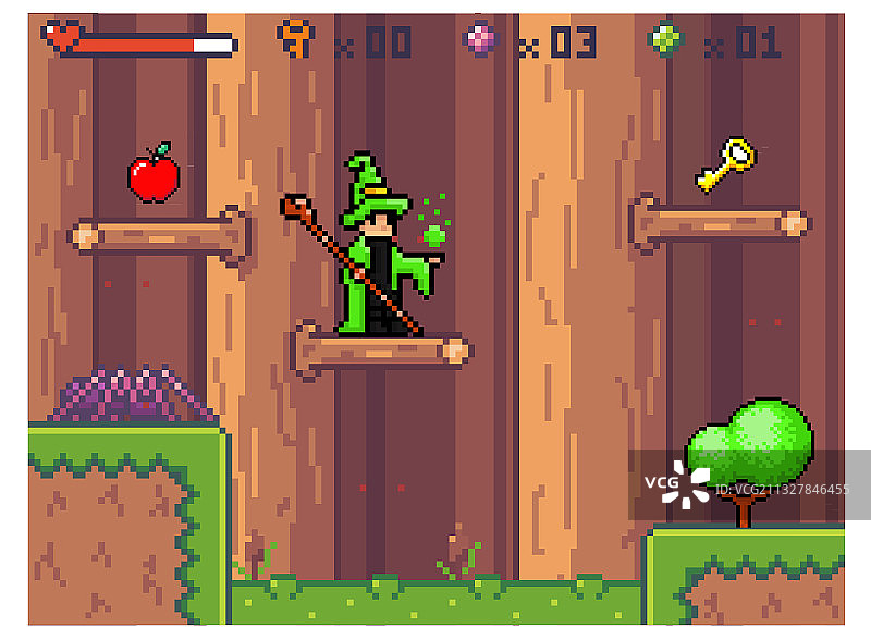 像素游戏界面向导素材图片素材