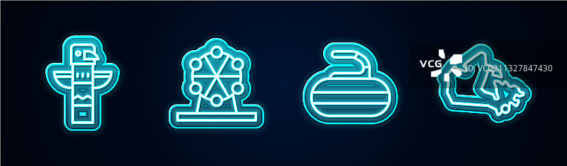 加拿大图腾柱摩天轮石图片素材