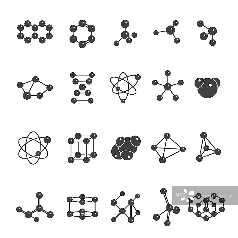 化学分子模型结构图片素材