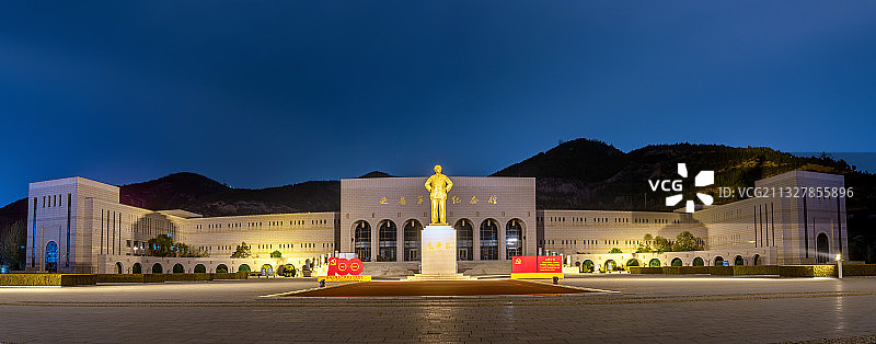 延安革命纪念馆夜景图片素材