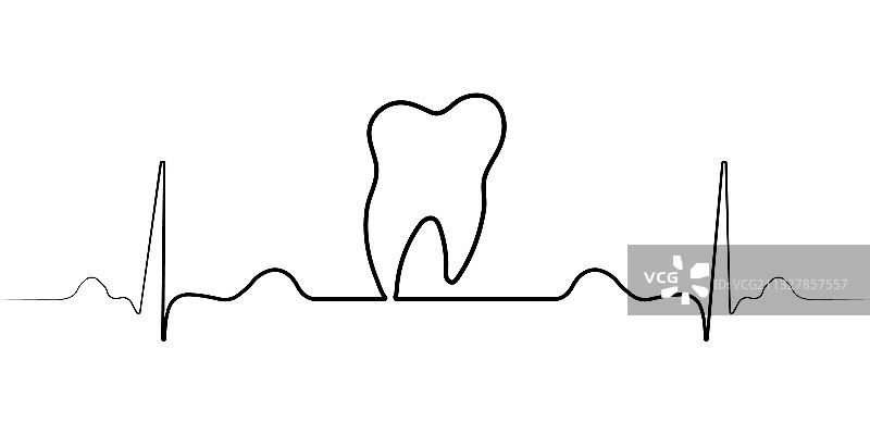 单线医疗牙科诊所标志图片素材