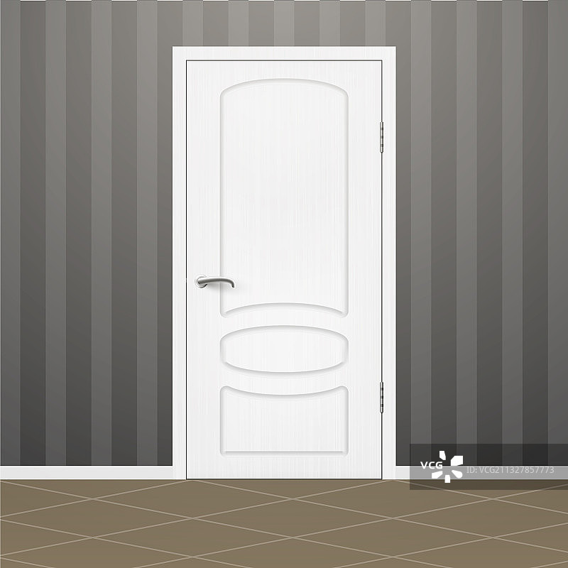 家庭办公室带把手的关闭的门图片素材