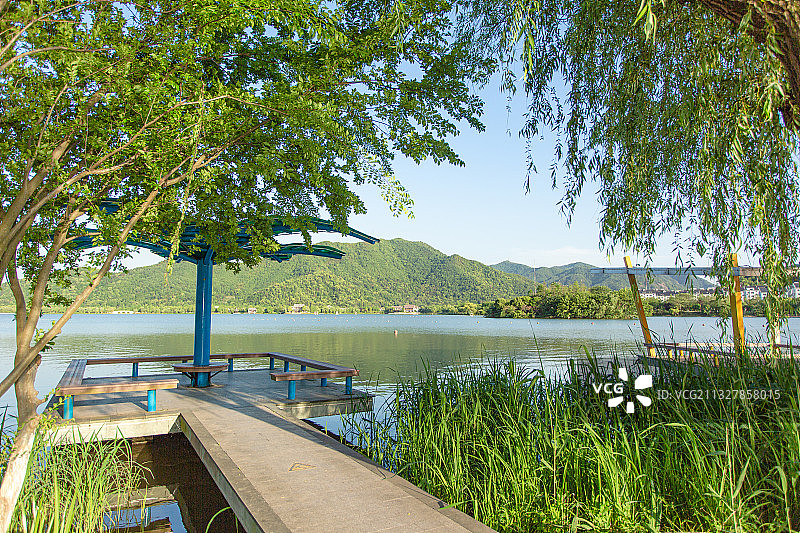 临海灵湖公园景区图片素材