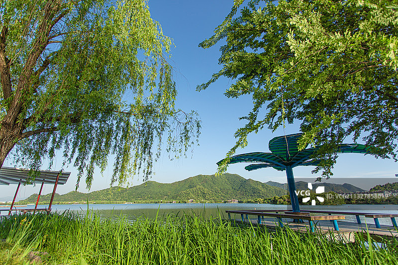 临海灵湖公园景区图片素材