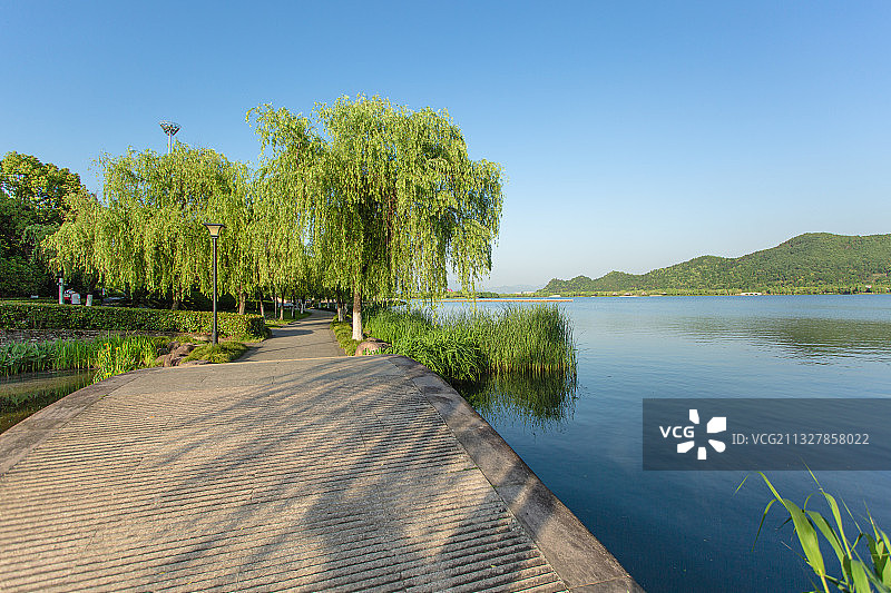 临海灵湖公园景区图片素材