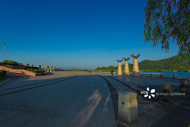 临海灵湖公园景区图片素材