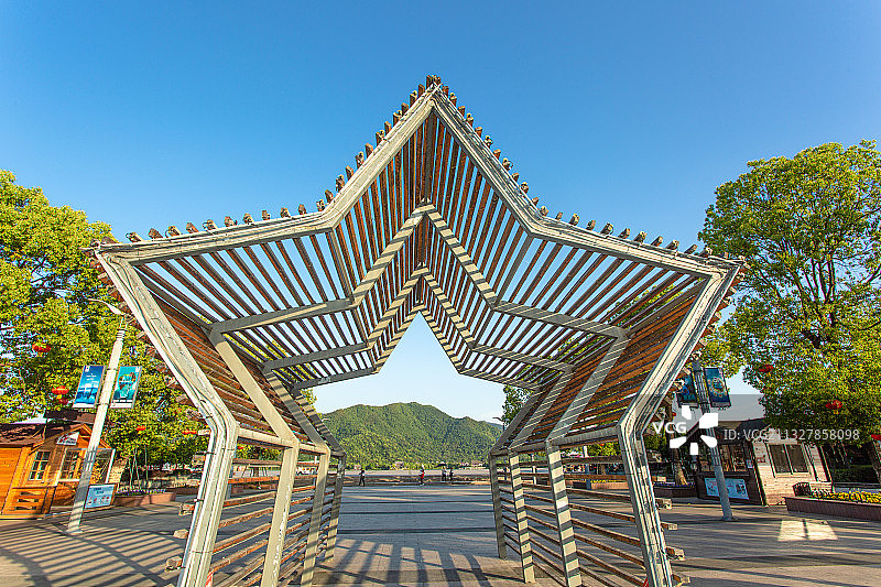临海灵湖公园景区图片素材