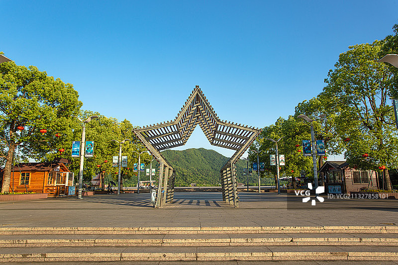 临海灵湖公园景区图片素材