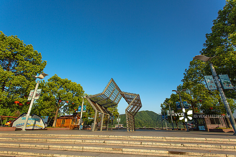临海灵湖公园景区图片素材