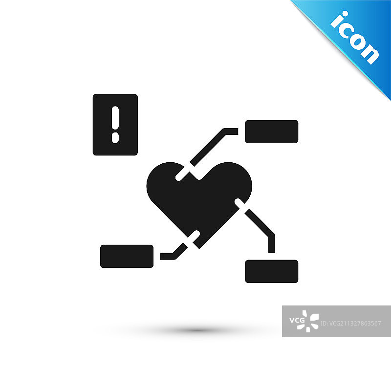 灰色健康爱心图标图片素材