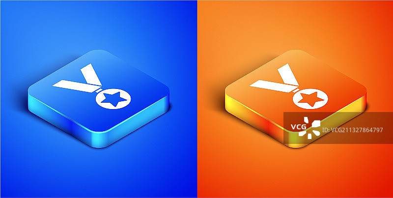 2.5D军用奖励勋章图标图片素材