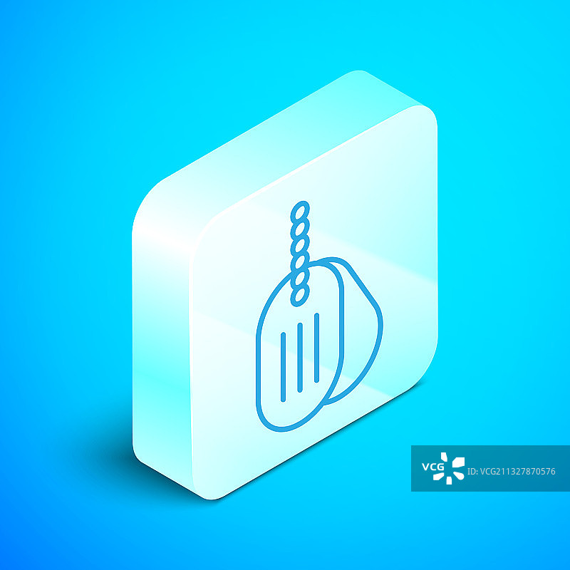 2.5D线条军用狗牌图标图片素材