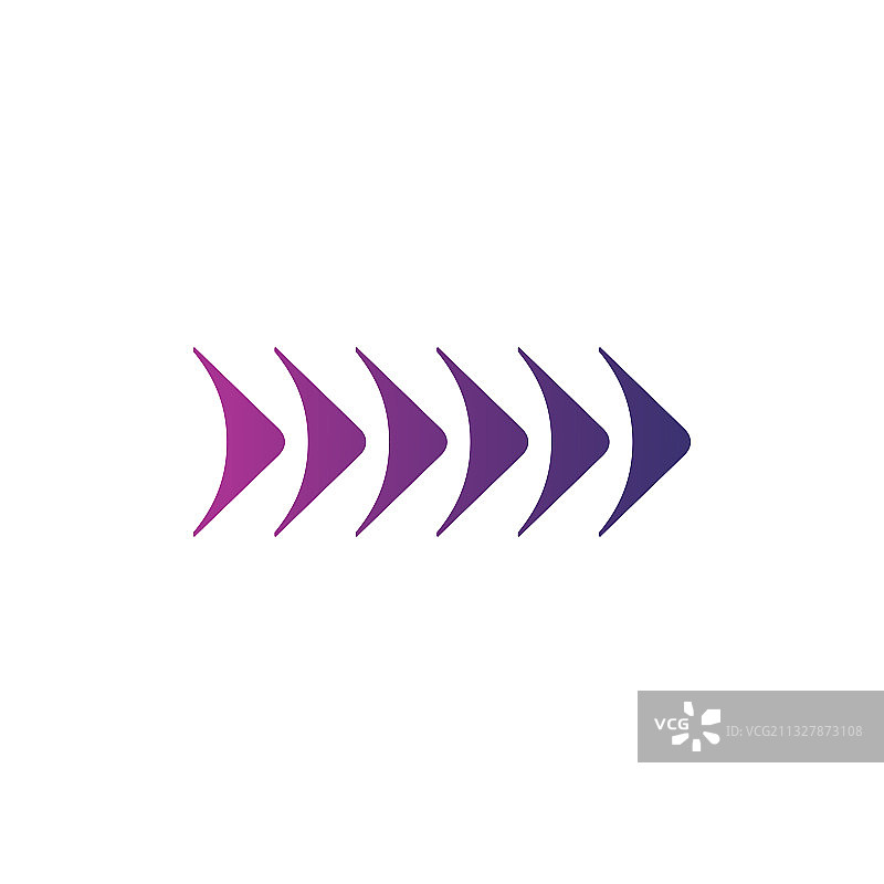 白色背景上的渐变人字箭头图片素材