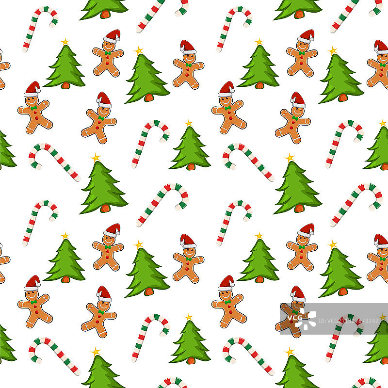 姜饼糖果节日图案图片素材