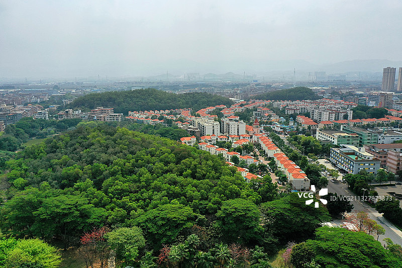 广东省东莞市桥头镇桥头广场航拍图片素材