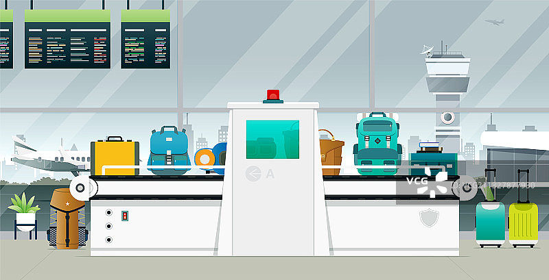在机场检查行李图片素材