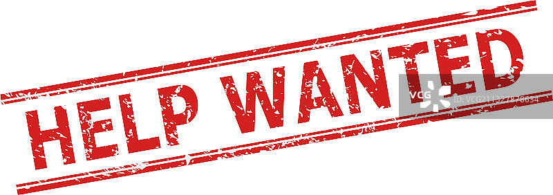 带有腐蚀表面和双线的招聘印章图片素材