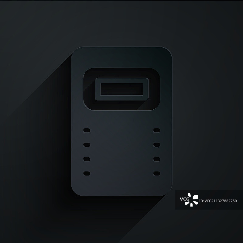 剪纸风格的警察防暴盾牌图标图片素材