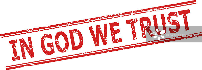 带污渍的我们信仰上帝水印图片素材