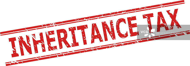 遗产税印章，做旧风格图片素材