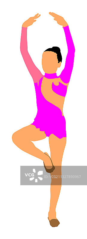 芭蕾舞女孩表演人物剪影图片素材