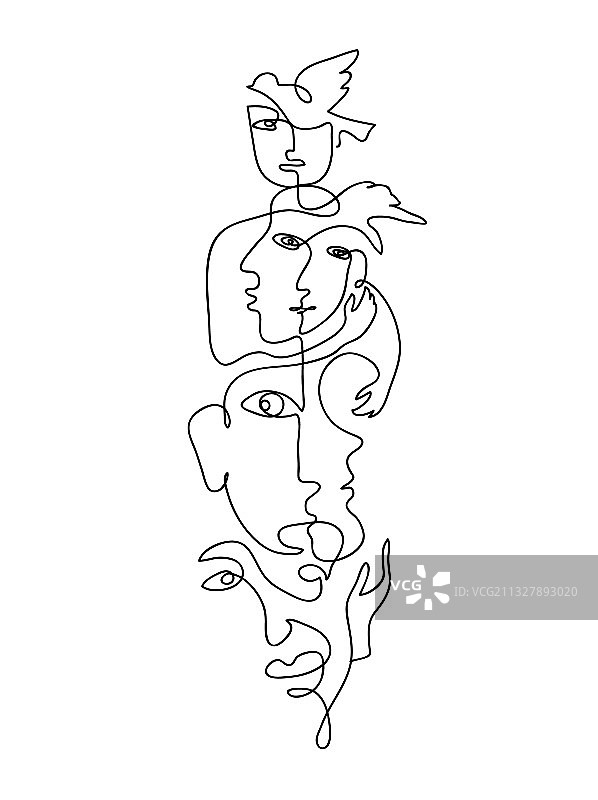 连续手绘风格艺术图片素材