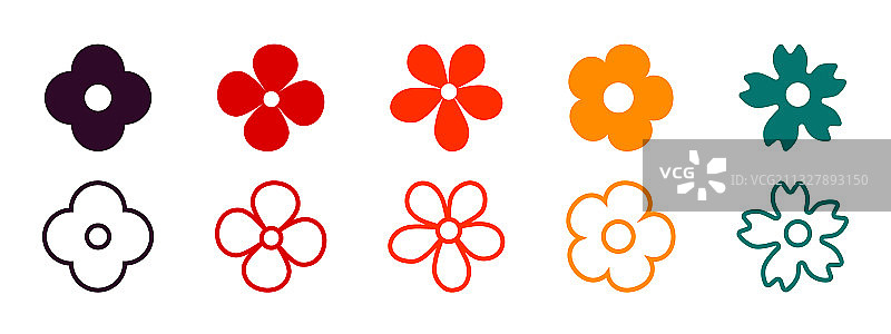 花朵图标花卉图案图片素材