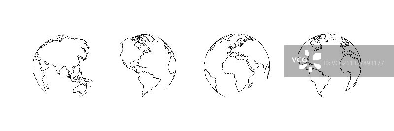 黑色地球仪合集图片素材