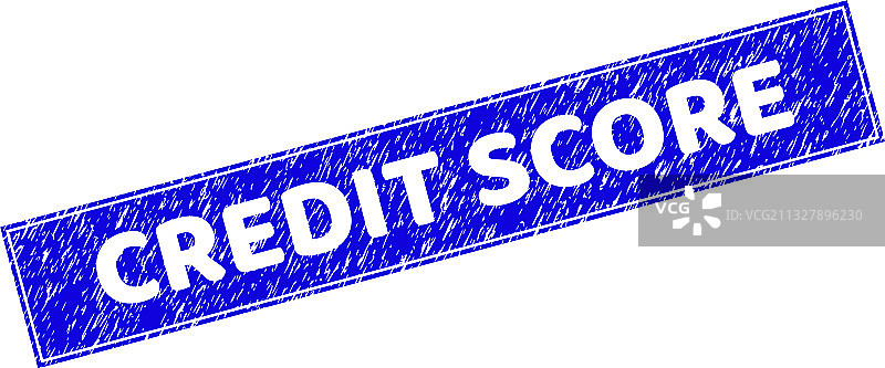 Grunge风格信用评分纹理矩形水印图片素材