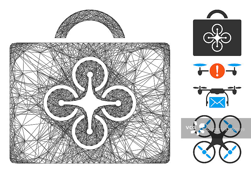 阴影无人机工具箱网格图片素材