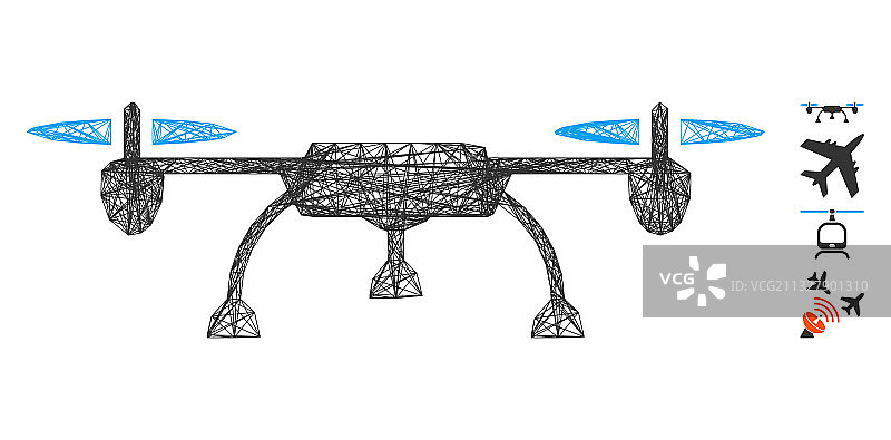 无人机网络连接图片素材
