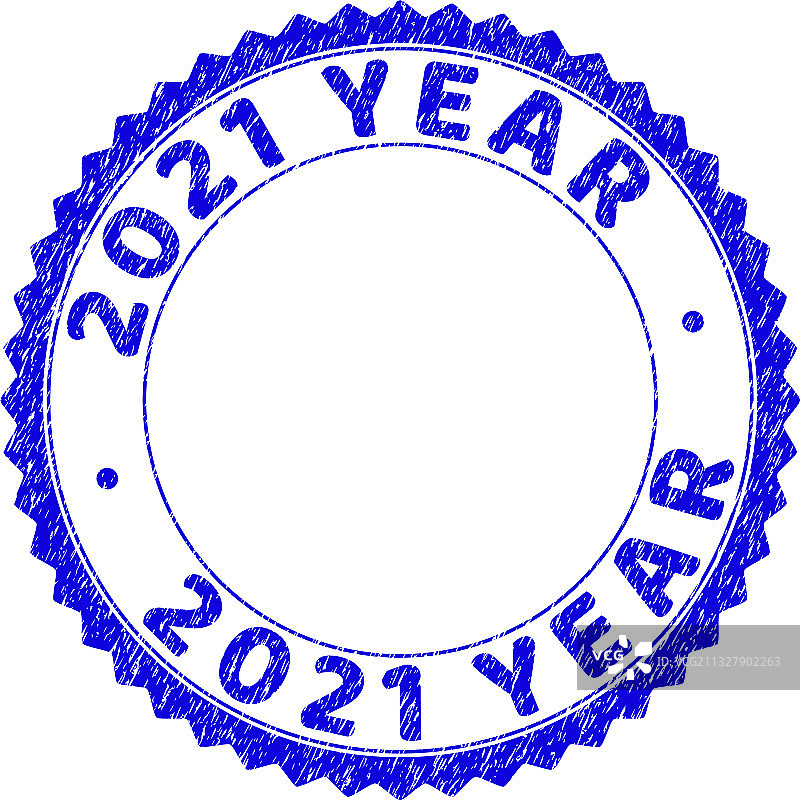 Grunge风格2021年纹理圆形花环印章图片素材