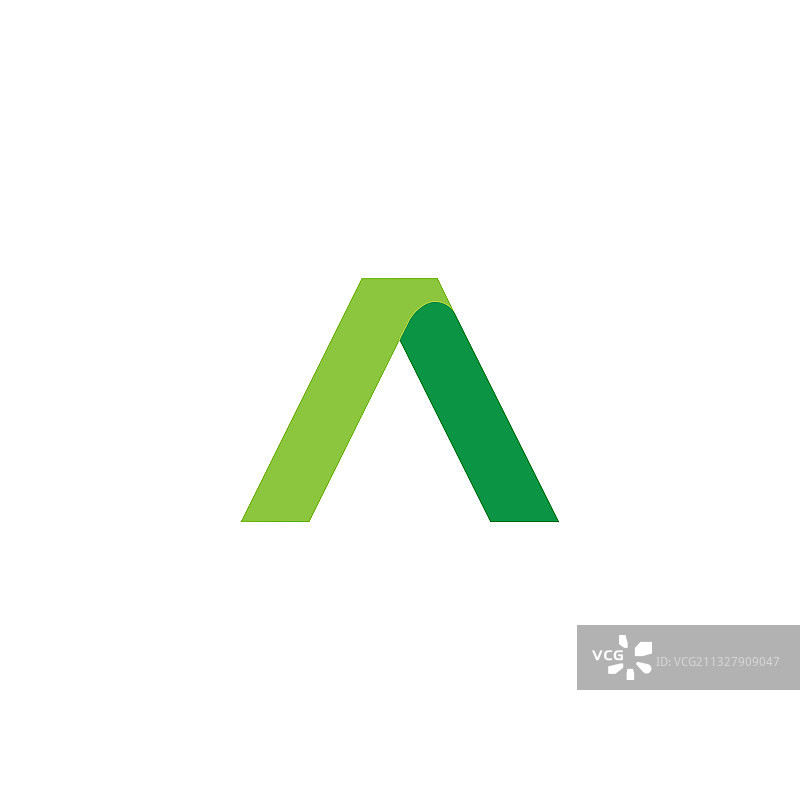 字母A简约三角形箭头3D扁平标志图片素材